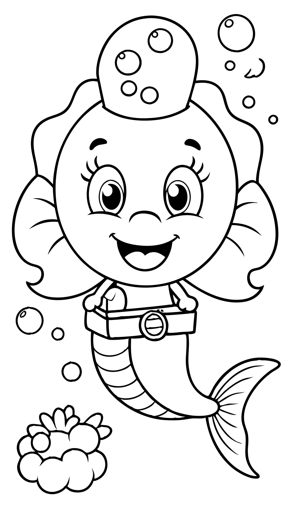 coloring pages for bubble guppies